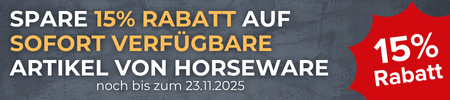 15% Rabatt auf sofort verfu00fcgbare Horseware Artikel