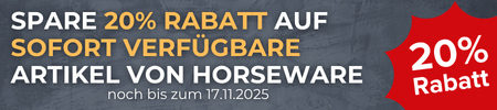 20% Rabatt auf sofort verfu00fcgbare Horseware Artikel