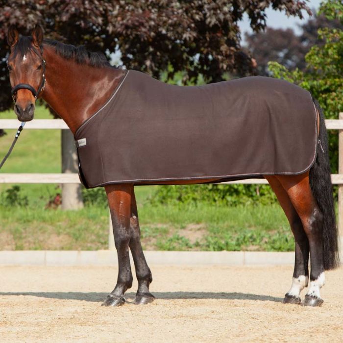 Fleece-Abschwitzdecke Für Kaltblüter – Ecoline, 145 Cm, Schwarz Oder Marineblau
