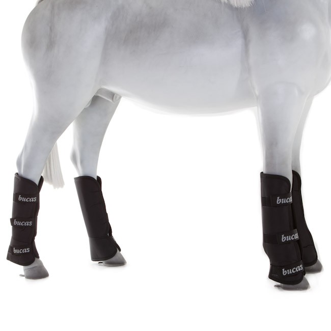 Bucas Transportgamaschen 2020 - 4er Set Black/Black Für Pferdetransport & Turnier