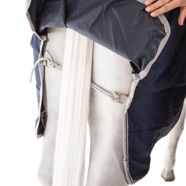 Couverture Bucas Freedom Turnout Pony – Light 0g – Marine/Argent – NEUVE