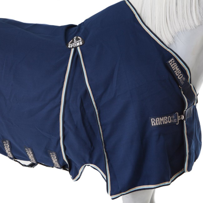 Meilleurs prix pour Horseware Rambo Optimo Stable Sheet Summer 0g - Bleu mari...