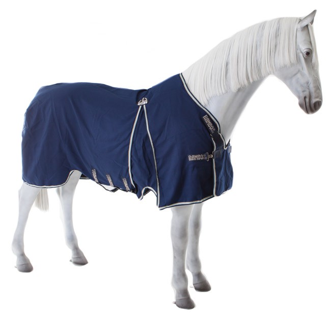 Horseware Rambo Optimo Stable Sheet Summer 0g - Navy with Beige 