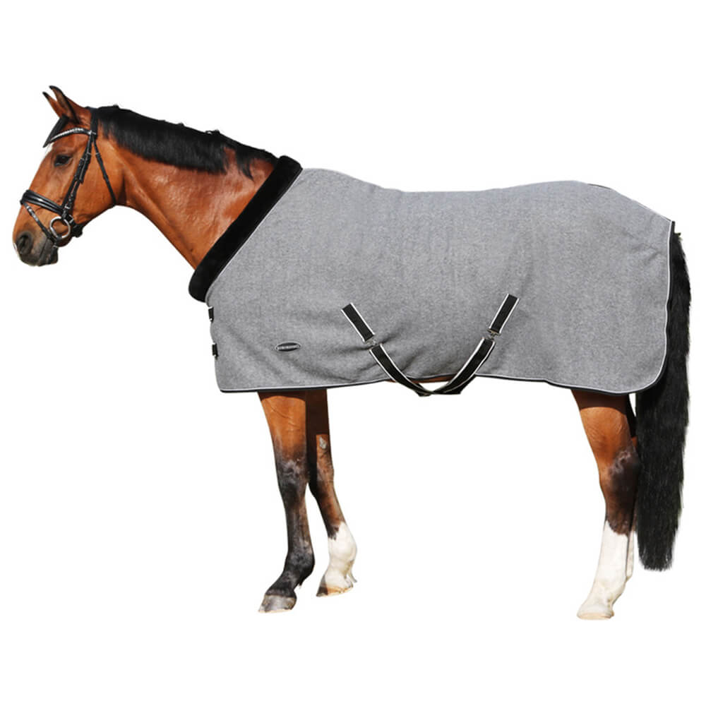 Meilleurs prix pour Euroriding Couverture séchante avec col en teddy polaire