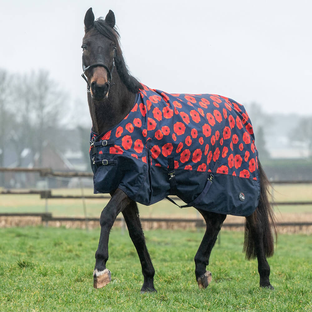 HKM Weidedecke Dunkelblau 155cm - Atmungsaktiv Mit Polarfleece