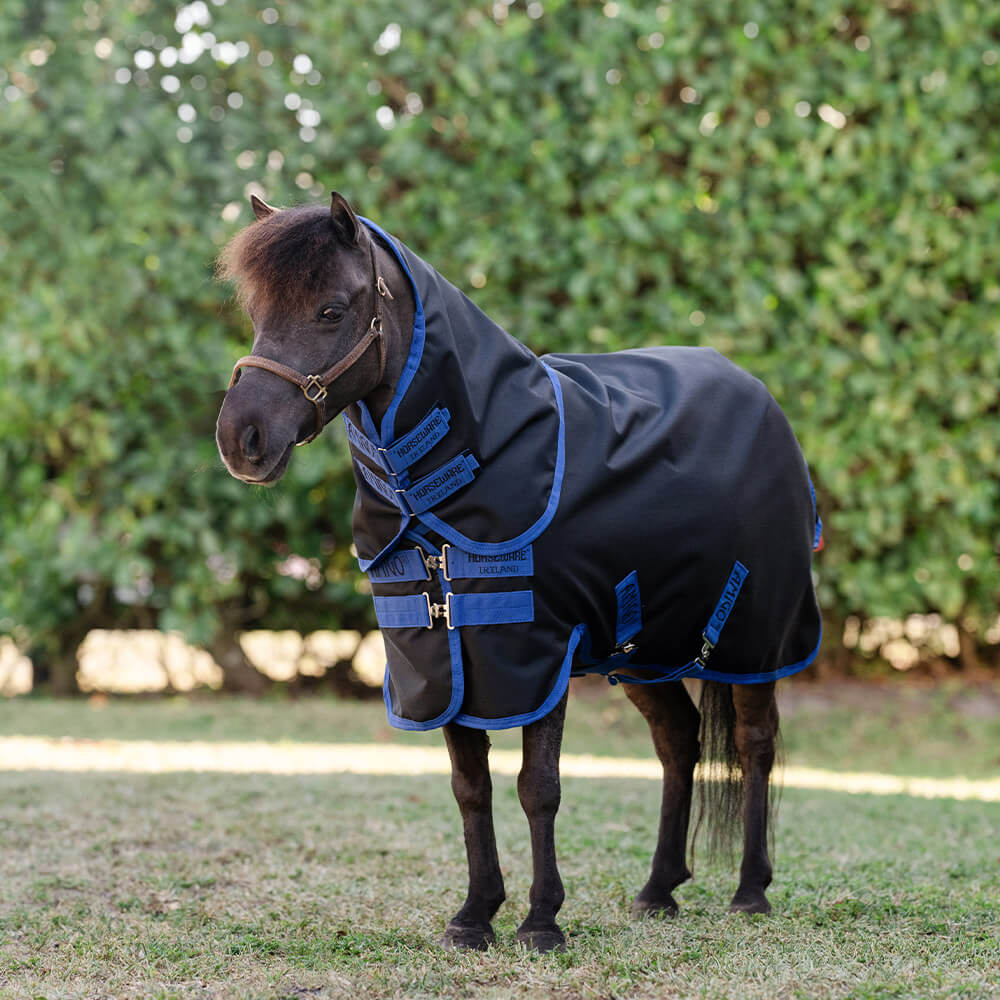 Comparer les prix de Couverture dextérieur pour poney Horseware Amigo Ripstop 900D Turnout 200g - Noir - 70 cm