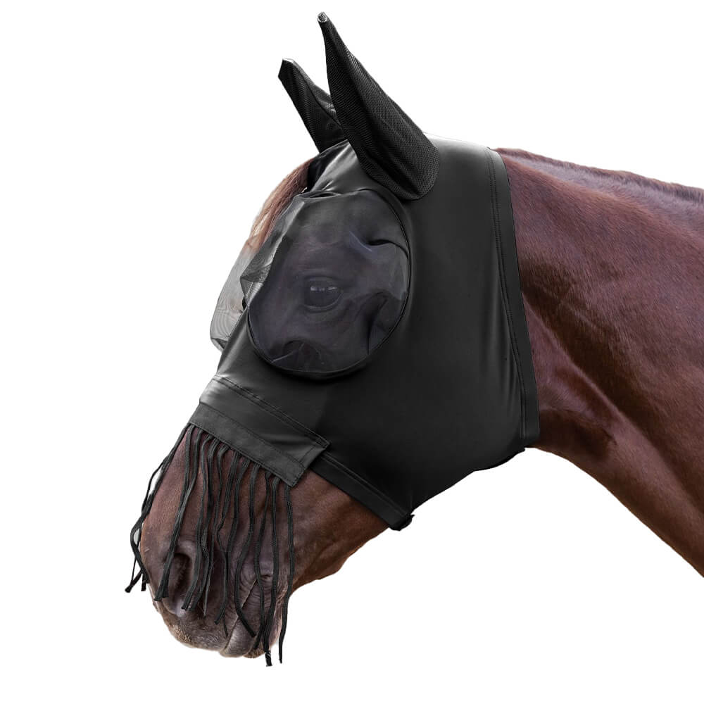 Meilleurs prix pour Masque anti-mouches pour cheval avec franges nasales Waldhausen Puck