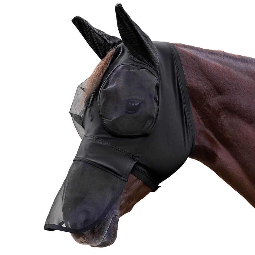 Comparer les prix de Masque anti-mouches pour cheval avec protection nasale Waldhausen Puck