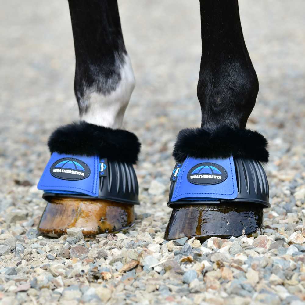 Weatherbeeta Tough-Tec Prime Fleece Trim Rubber Bell Boots
