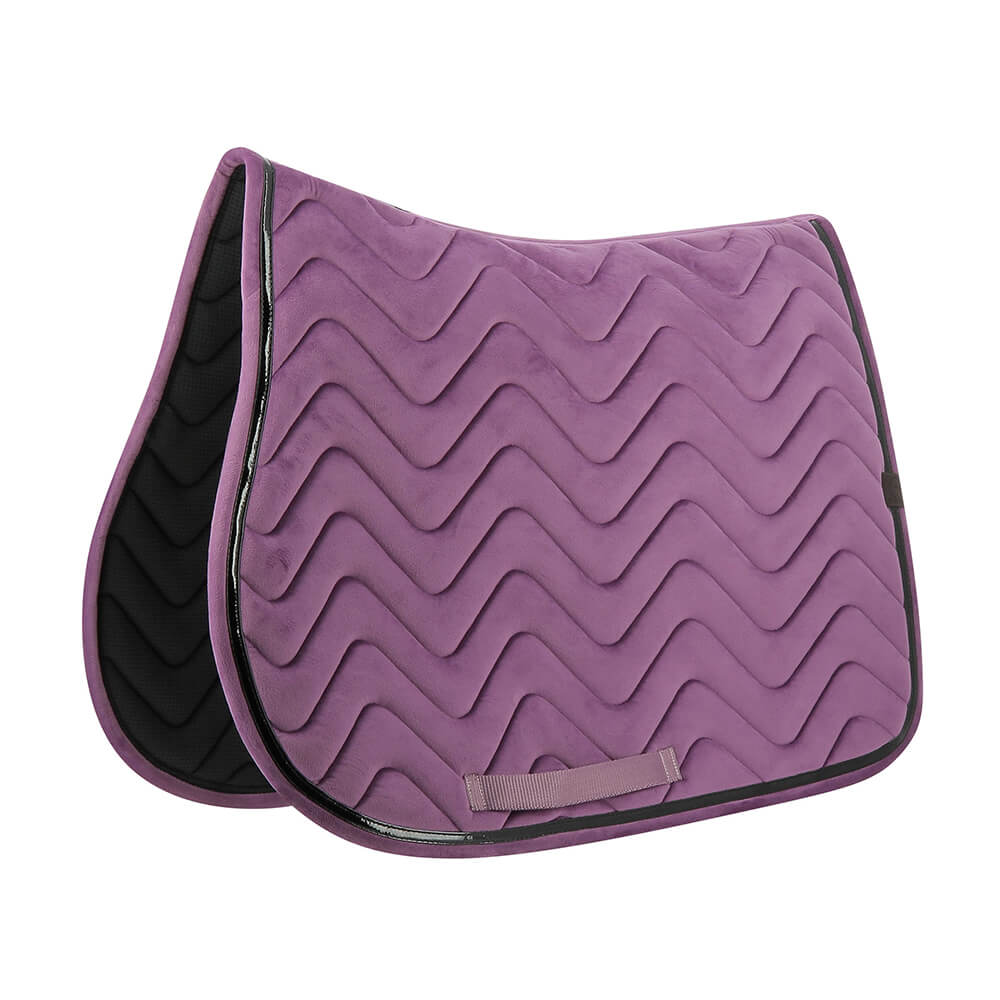 EQUITEHME Tapis de selle mixte Glossy en velours violet pour cheval