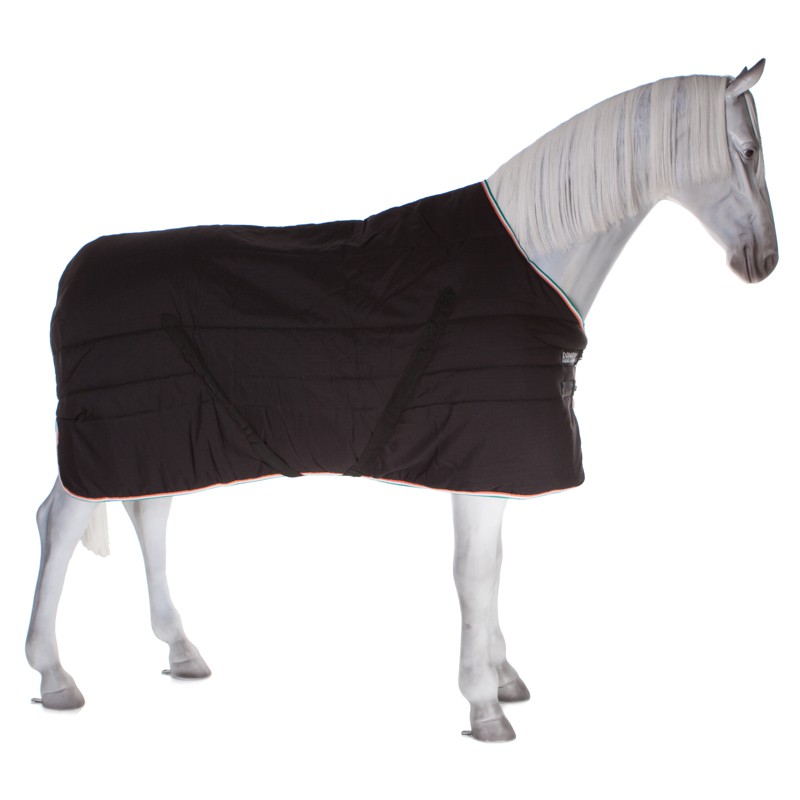 Comparer les prix de Horseware Rambo Stable Rug 400g - Noir/Vert Irish binding...