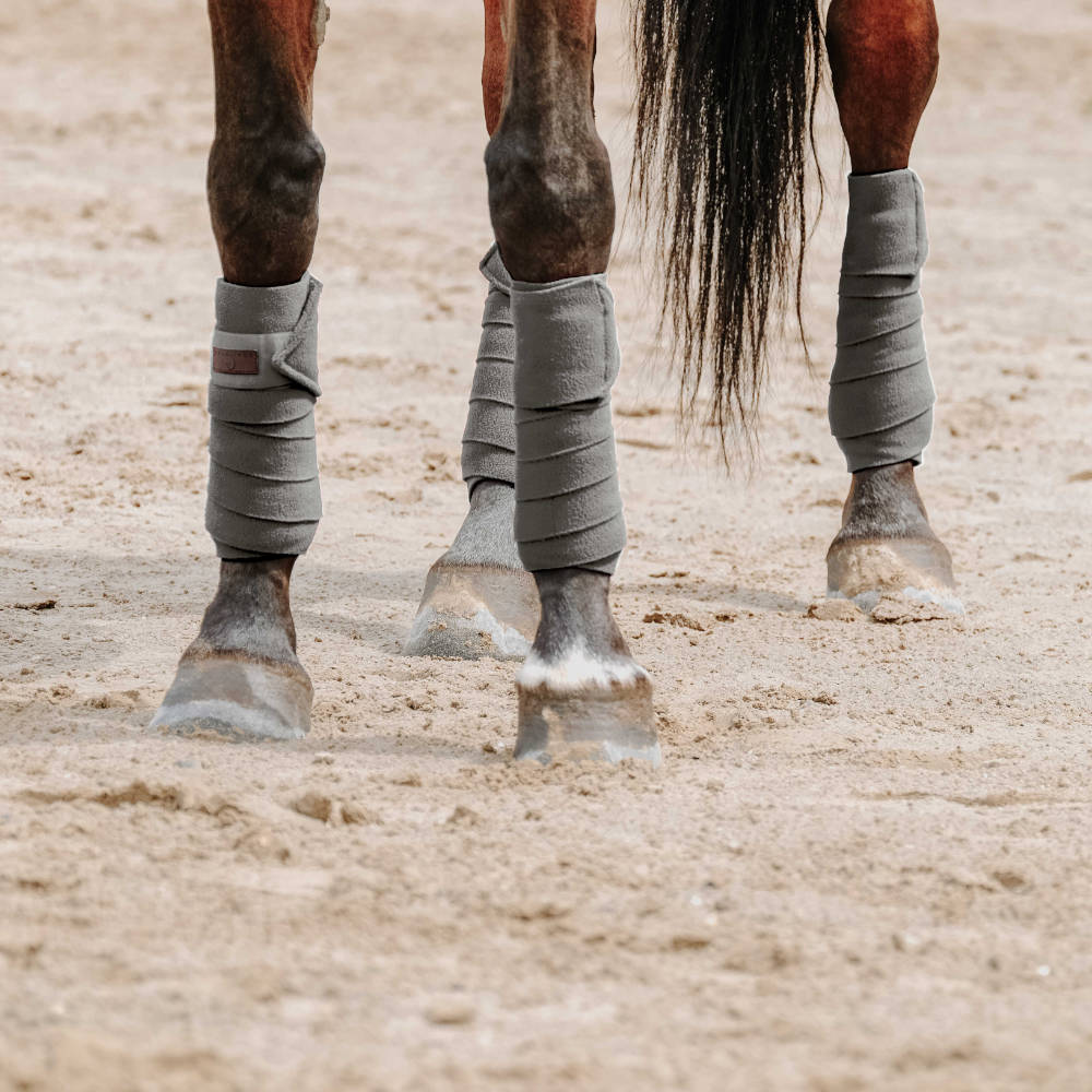 EQUITHEME Bandes de polo gris