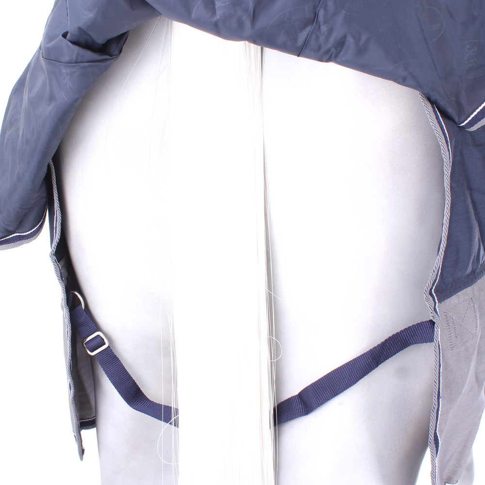 Equi-Theme Pferdedecke – Wasserdicht & Atmungsaktiv, 600D, Hochhals, 175 Cm, Marineblau/grau – Perfekt Für Die Übergangszeit