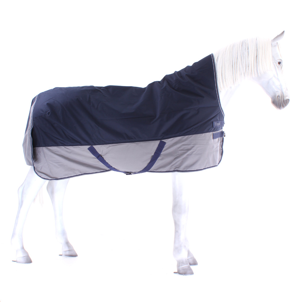 Meilleurs prix pour Equithème Tyrex 600D 150g High Neck - bleu marine/gris