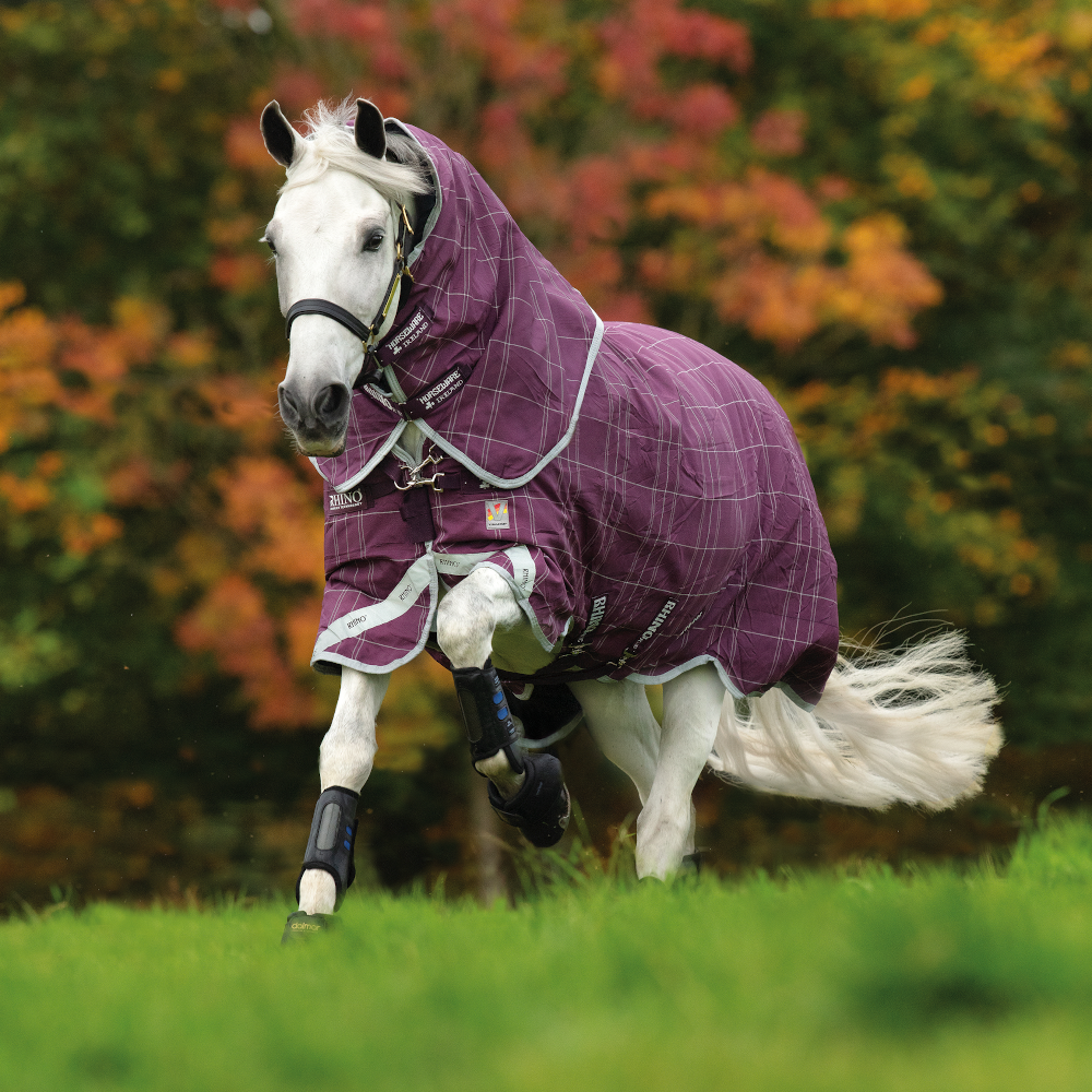 Horseware Rhino Plus Turnout 450g Heavy Vari Layer – Berry/Grey/White Horseware Rhino Plus Turnout 450g Heavy Vari Layer – Berry/Grey/White