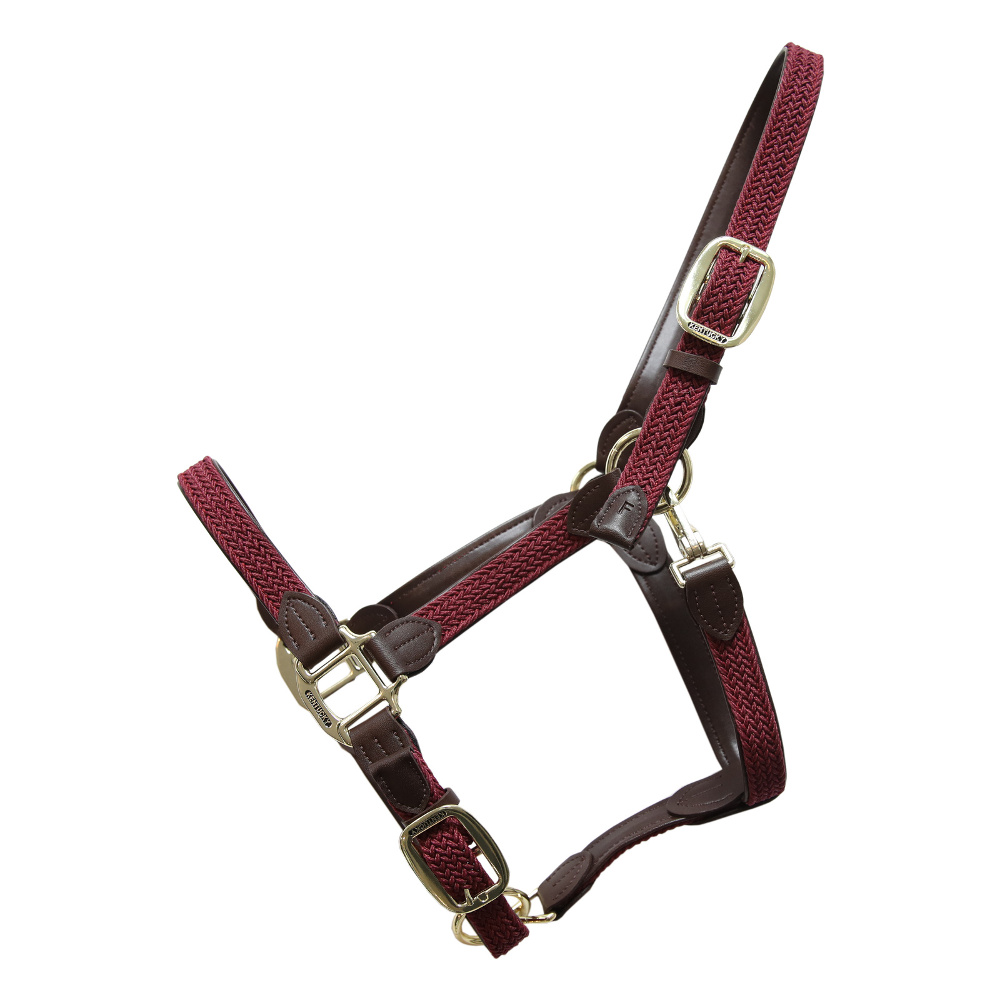 Comparer les prix de Kentucky Horsewear Licol en nylon tressé - bordeaux
