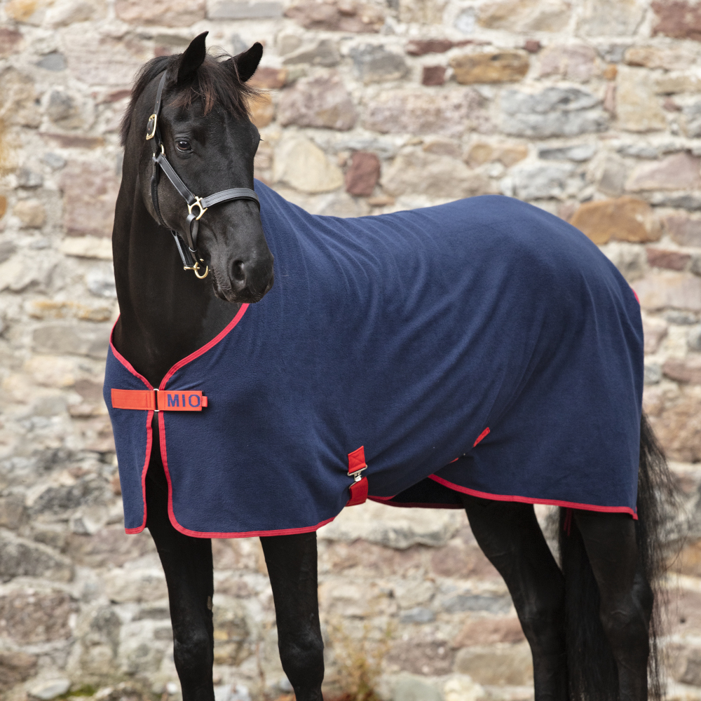 Meilleurs prix pour Horseware Mio Fleece Cooler - Marine/Rouge