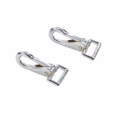 Busse Karabinerhaken Decken, 2er-Set - silber