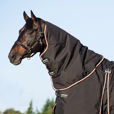 Horseware Rambo Optimo Hood Lite 0g - Black Orange