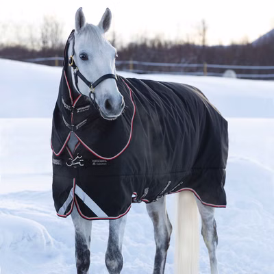 Horseware Rambo Supreme Turnout Heavy 420g - Black/Orange