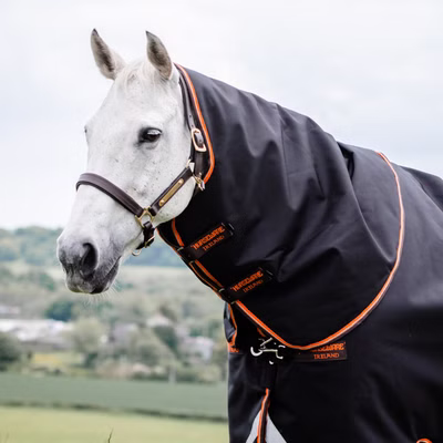 Horseware Rambo Supreme Hood 150g - Black/Orange