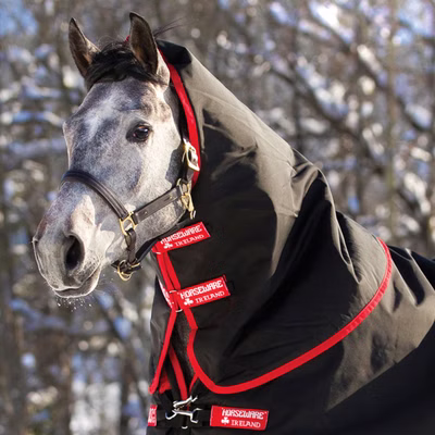 Horseware Rambo Supreme Hood 250g - Black/Red