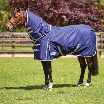 Weatherbeeta Comfitec Essential Detach-A-Neck Lite Plus 50g - navy/silver/red