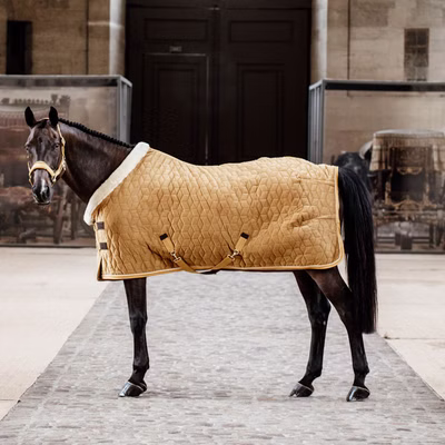 Kentucky Horsewear Turnierdecke Samt 160g - Senfgelb