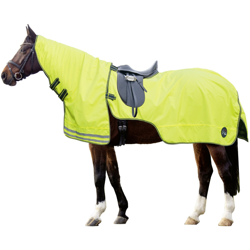 Couvre-reins HKM avec couvre-cou amovible - jaune